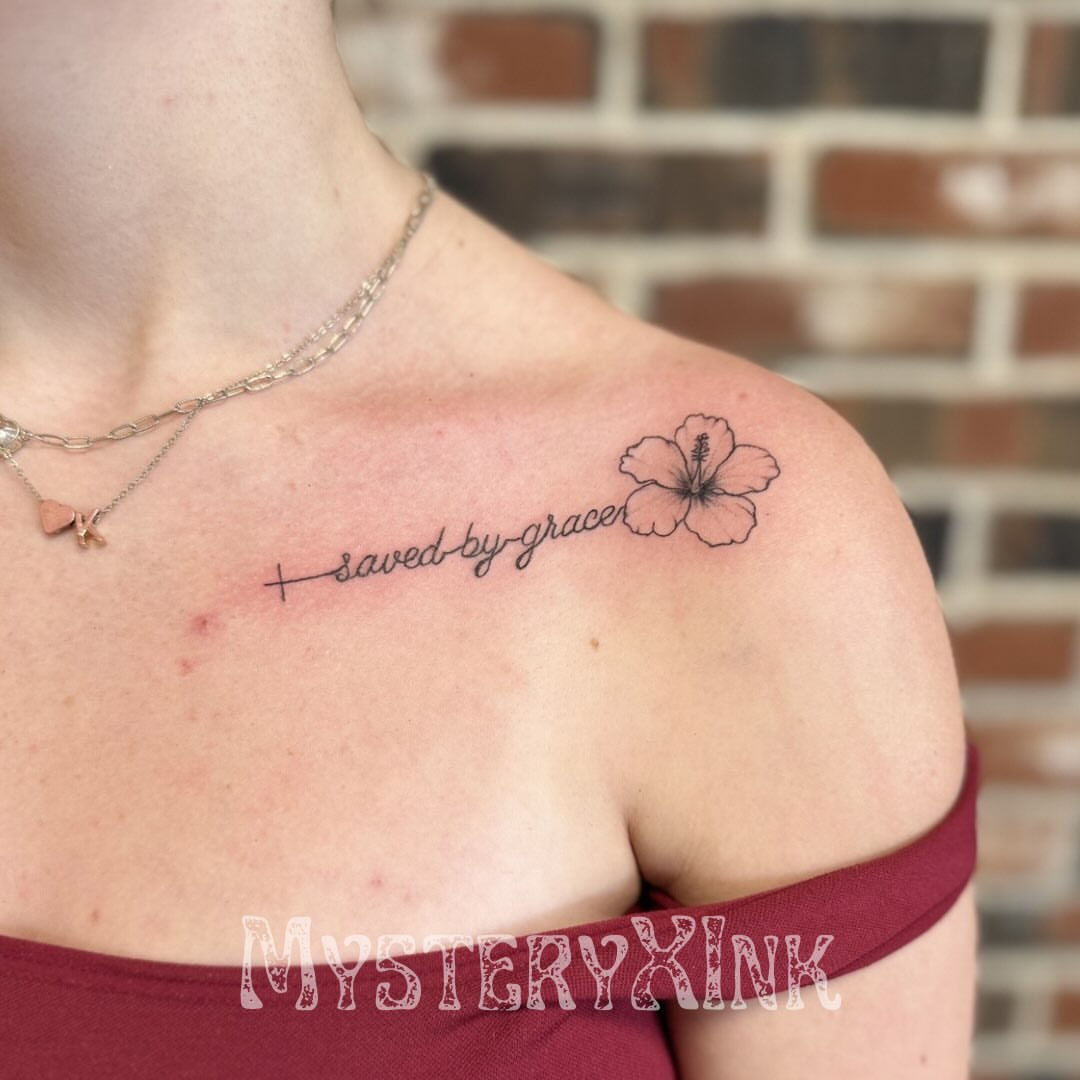 Tattoo by @mysteryxink — black_and_grey