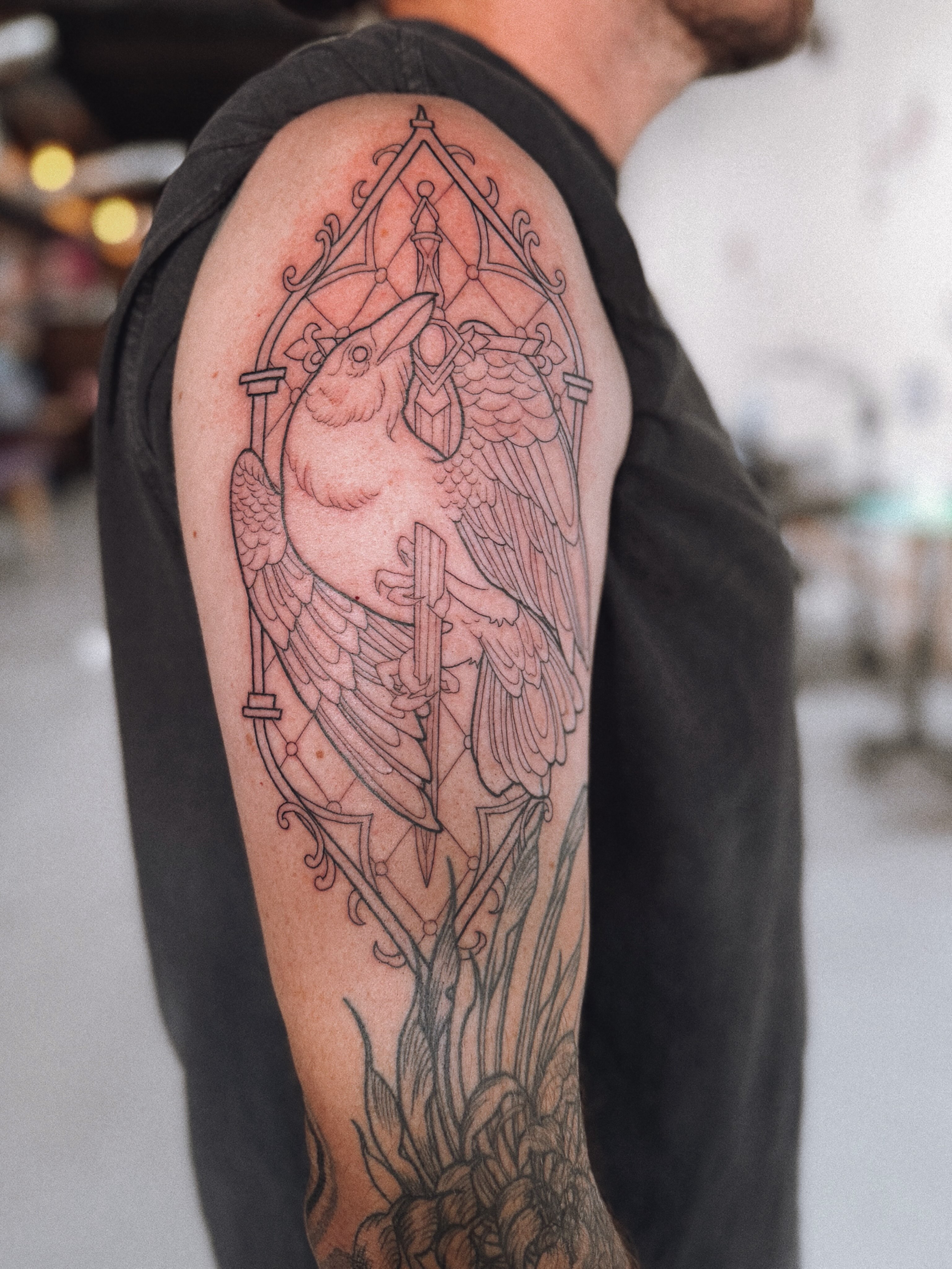 Tattoo by @anagram_tattoos — black_and_grey