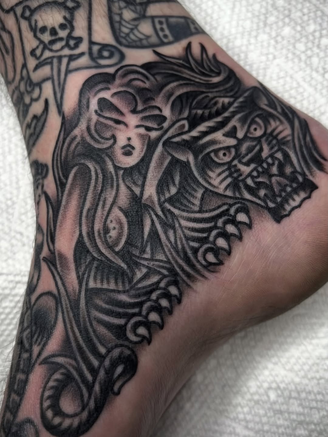 Tattoo by @mattalexandertattoo — american_traditional, black_and_grey