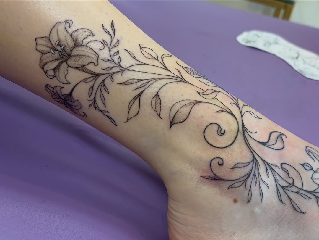 Tattoo by @inkvanna — fine_line, black_and_grey