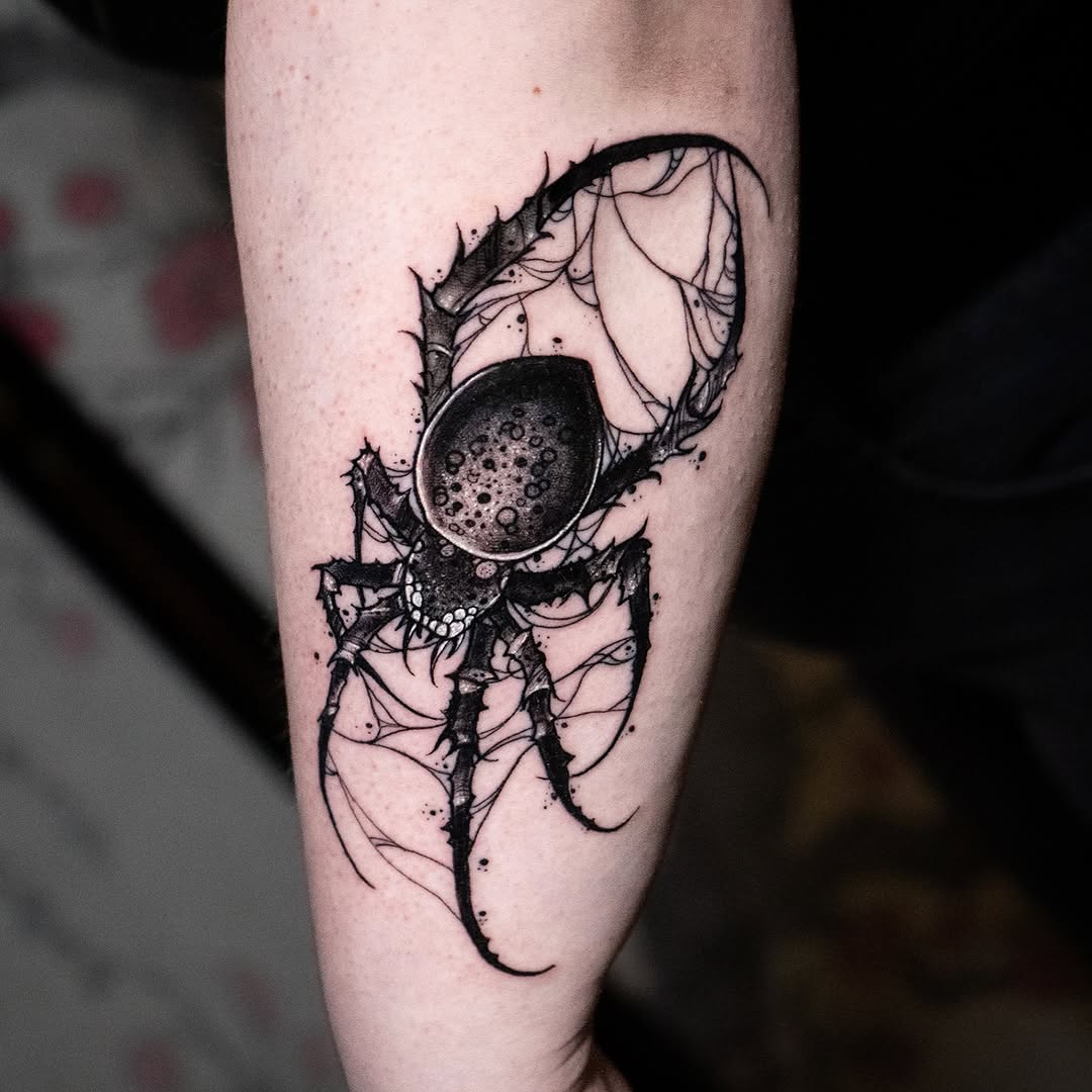 Tattoo by @mikelopeztattoo — dark_realism, blackwork