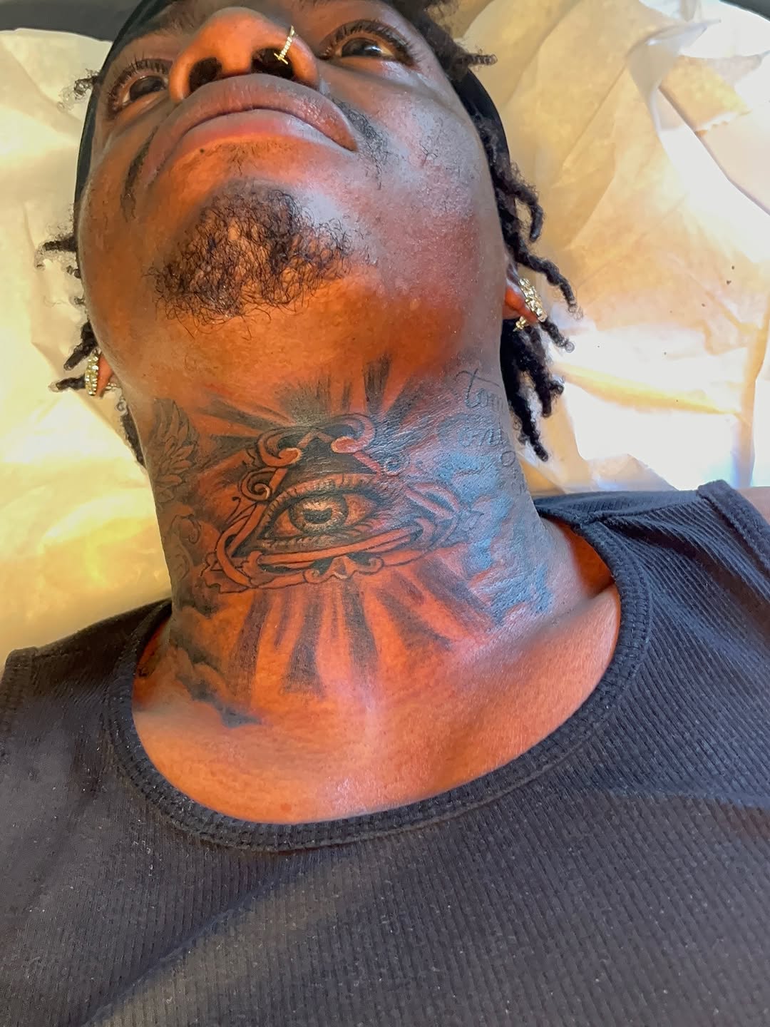 Tattoo by @xlynaeink — black_and_grey, chicano