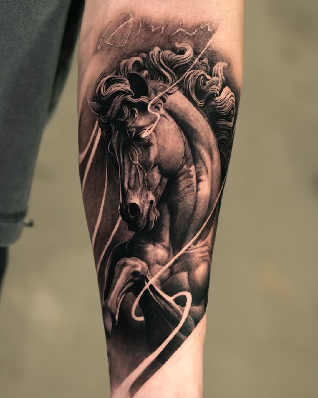 Tattoo by @tattooist_reset β realism, black_and_grey