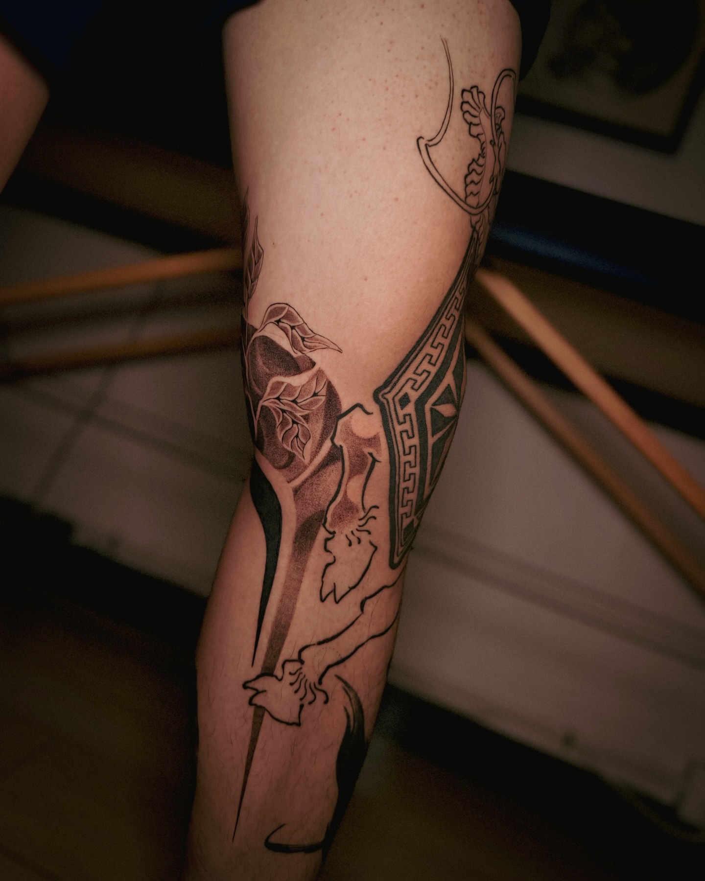 Tattoo by @marytattooing — neo_traditional, black_and_grey