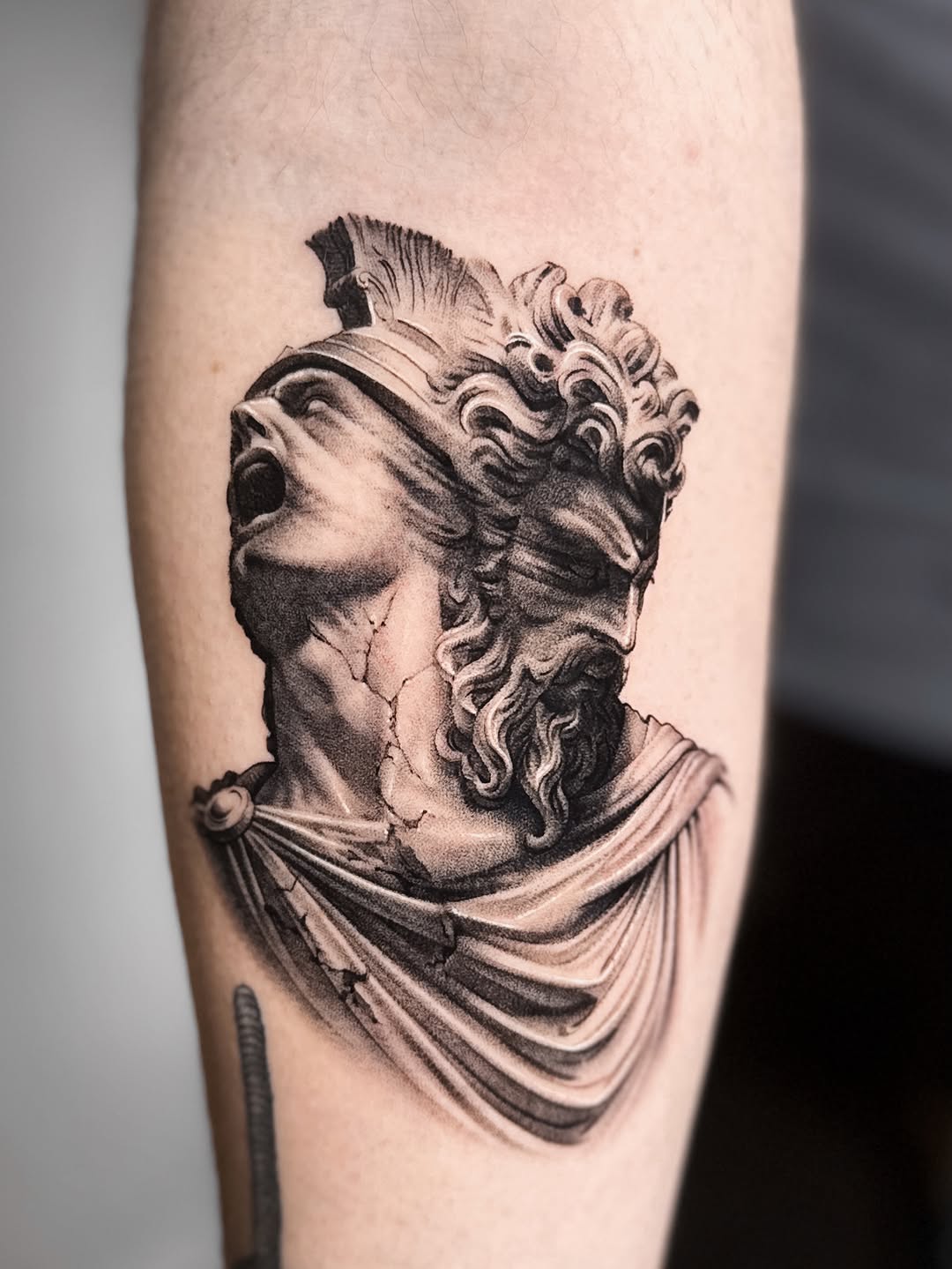 Surrealism tattoo on the forearm by Saru