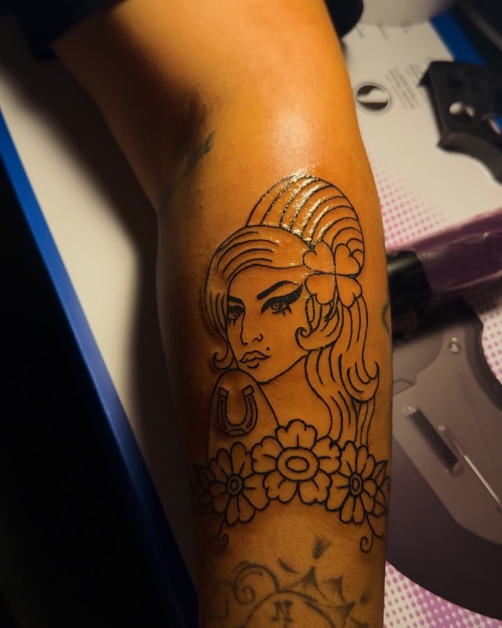Neo-traditional tattoo on the forearm by RVA Tattoo Artist