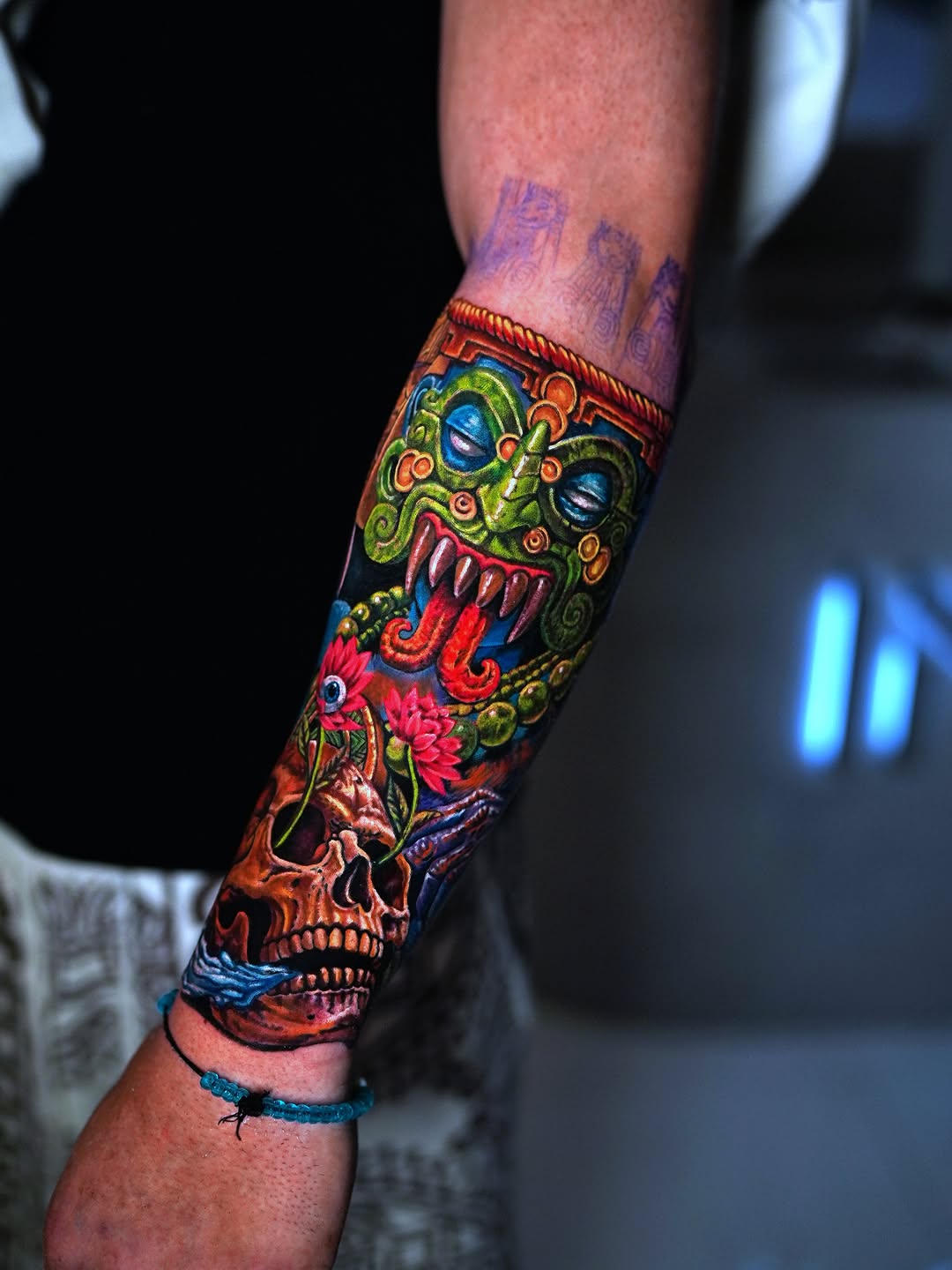 Japanese tattoo on the forearm by Alberto Marrero