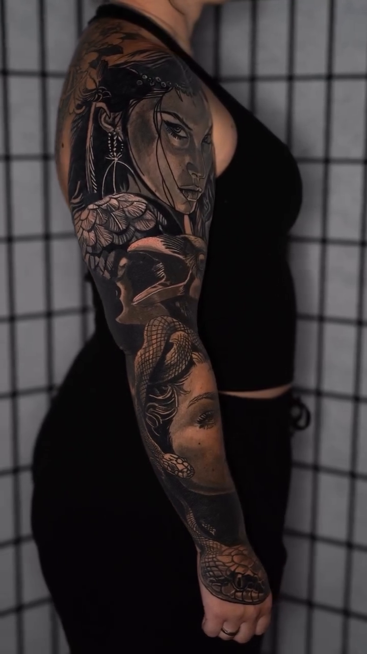 Tattoo by @inkcredible_tattoo_vb β realism, black_and_grey