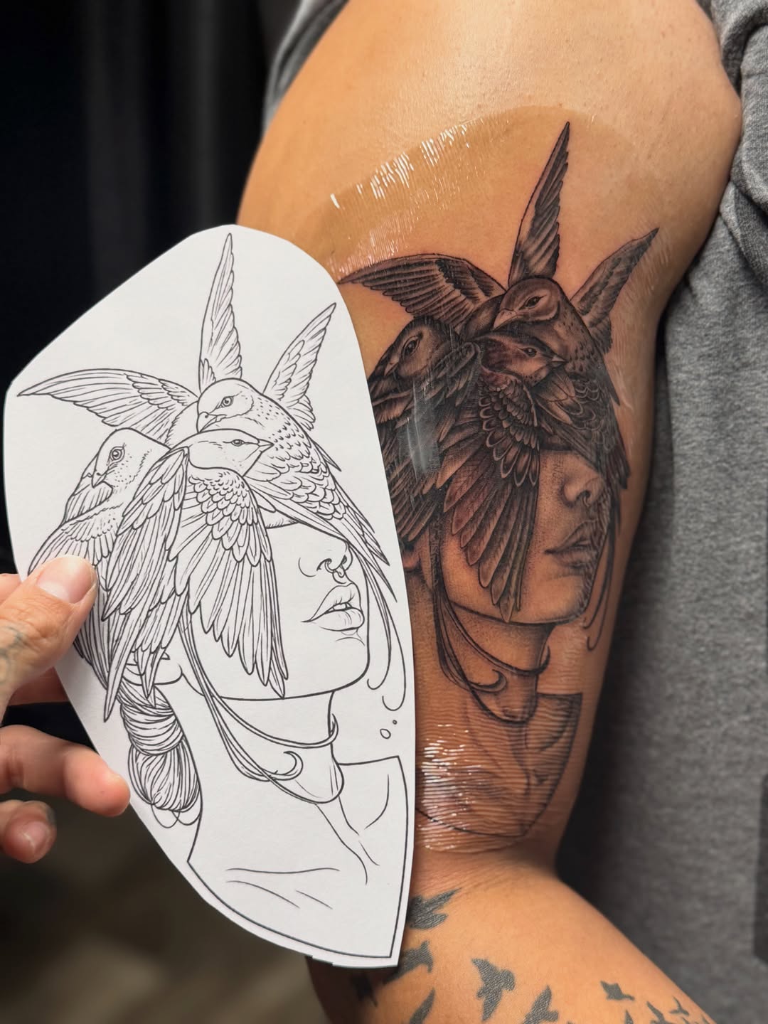 Tattoo by @theplugtattoos — black_and_grey, realism