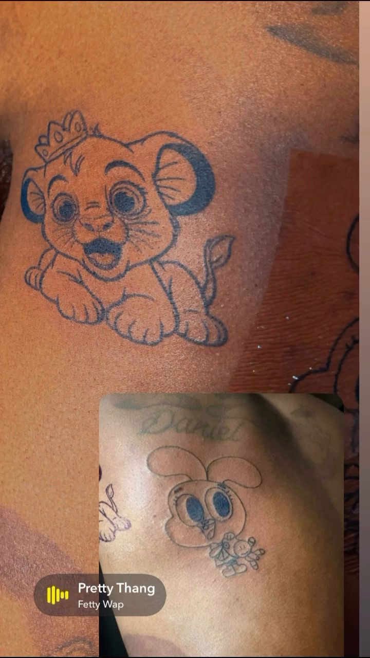Simba from The Lion King tattoo on the upper arm by @bloodline__legacy