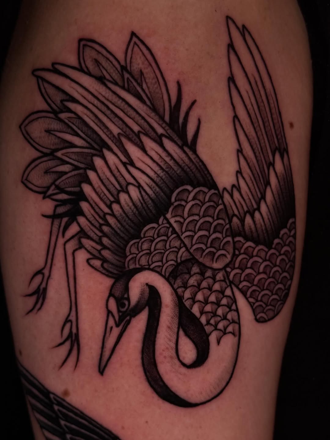 Tattoo by @staghorntattoo — japanese_irezumi, black_and_grey