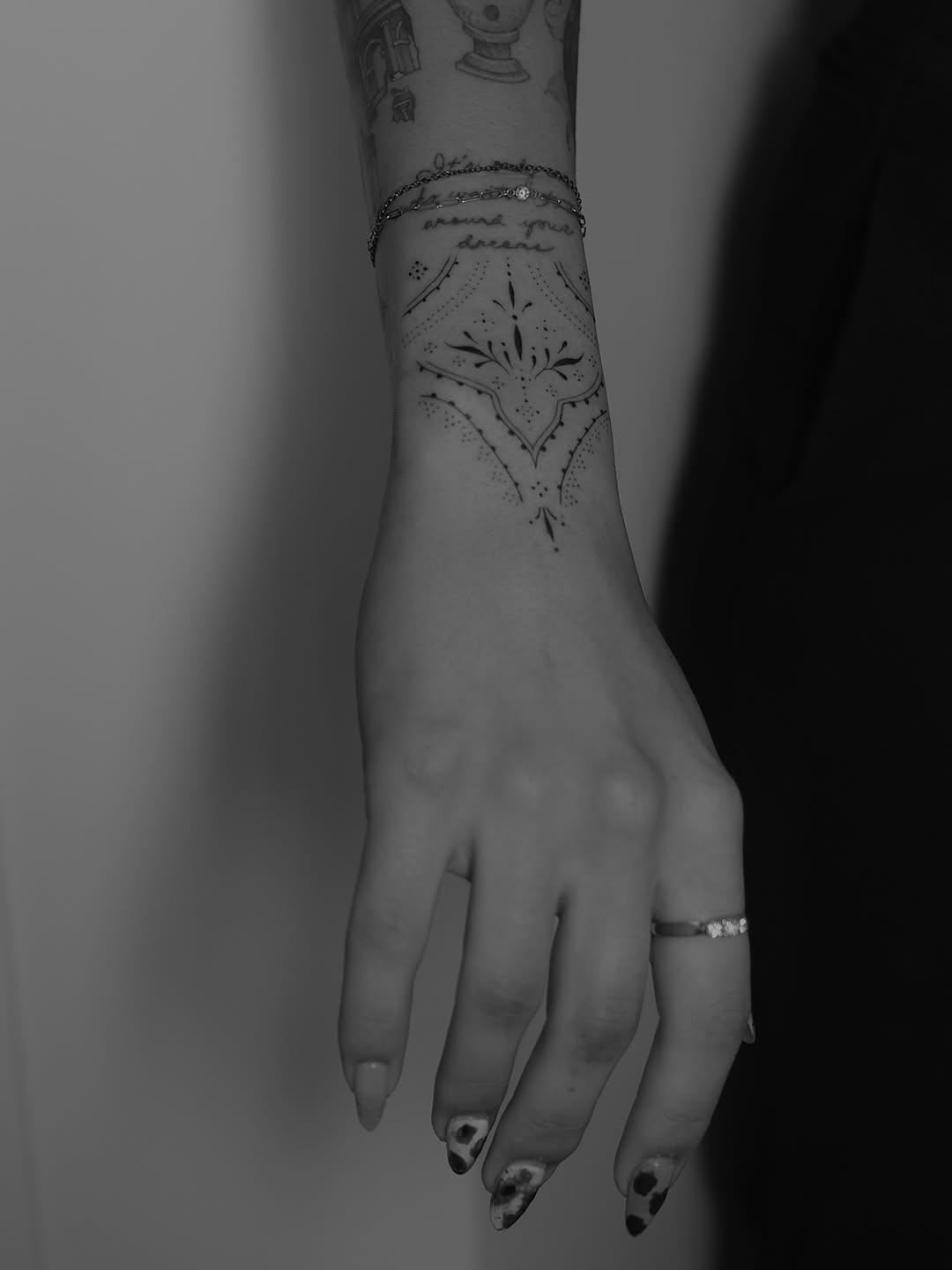 Tattoo by @whiskeyink.byhaley — fine_line, dotwork