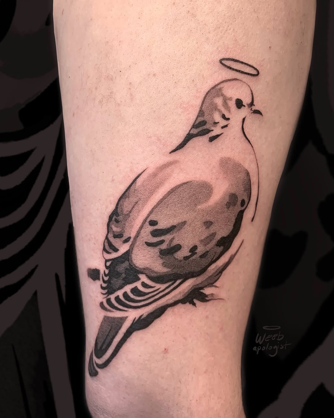 Tattoo by @weebapologist — black_and_grey, illustrative
