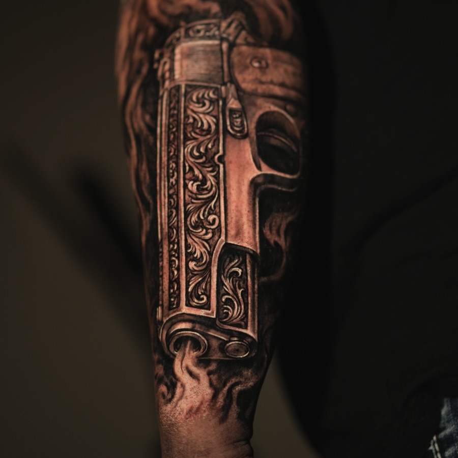Tattoo by @jamesstrickland — realism, black_and_grey