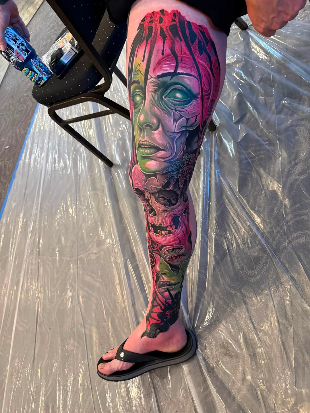 Tattoo by @zac_inkd — dark_realism, trash_polka