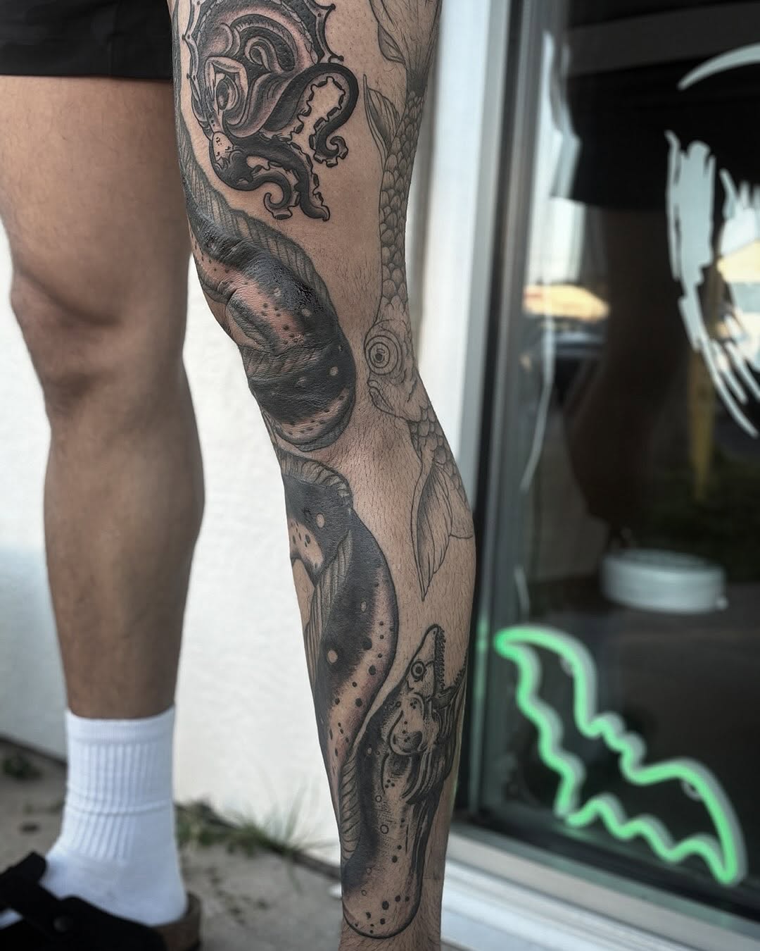 Tattoo by @hannah_thehammer_tattoos — black_and_grey, realism