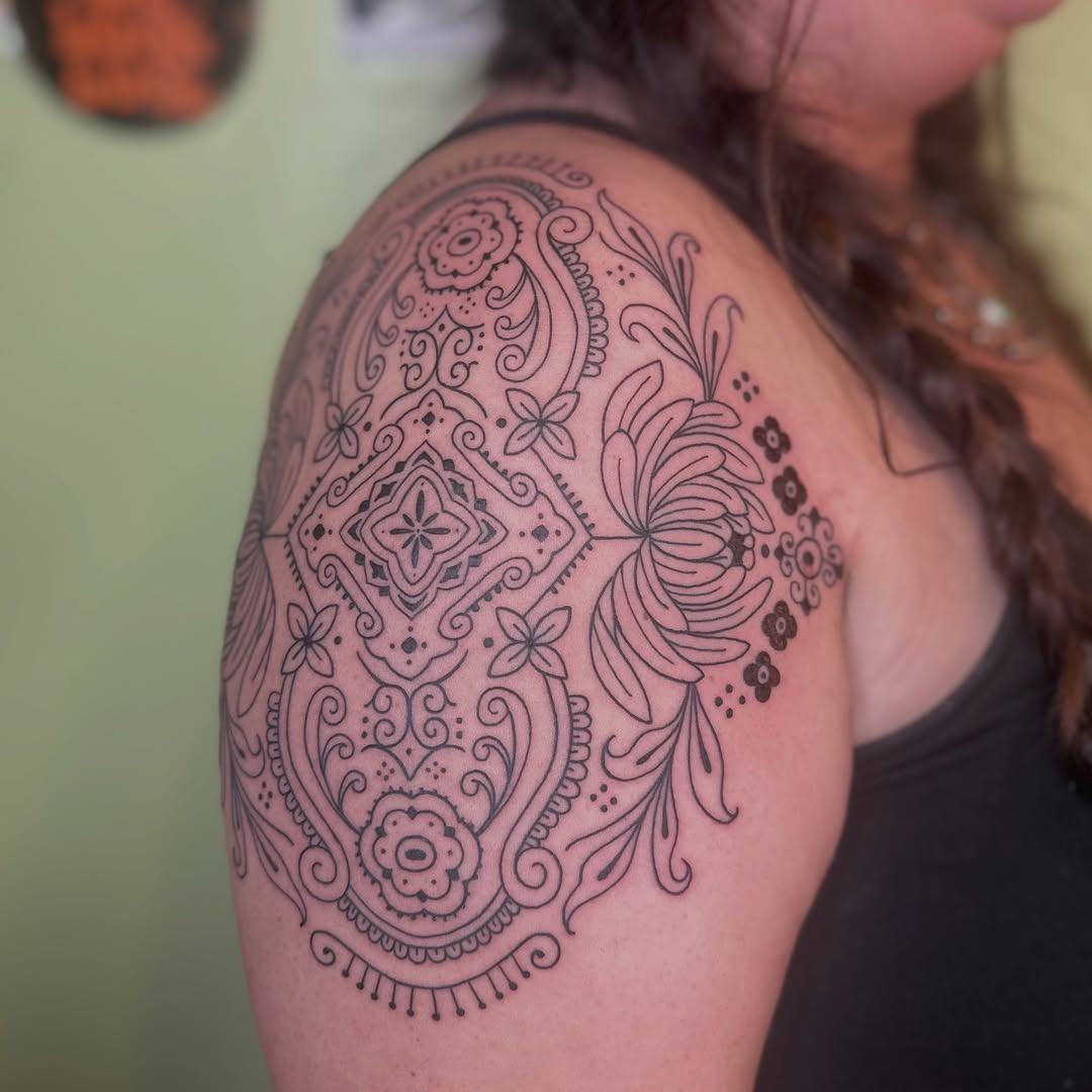 Tattoo by @mothertattooer — ornamental, fine_line