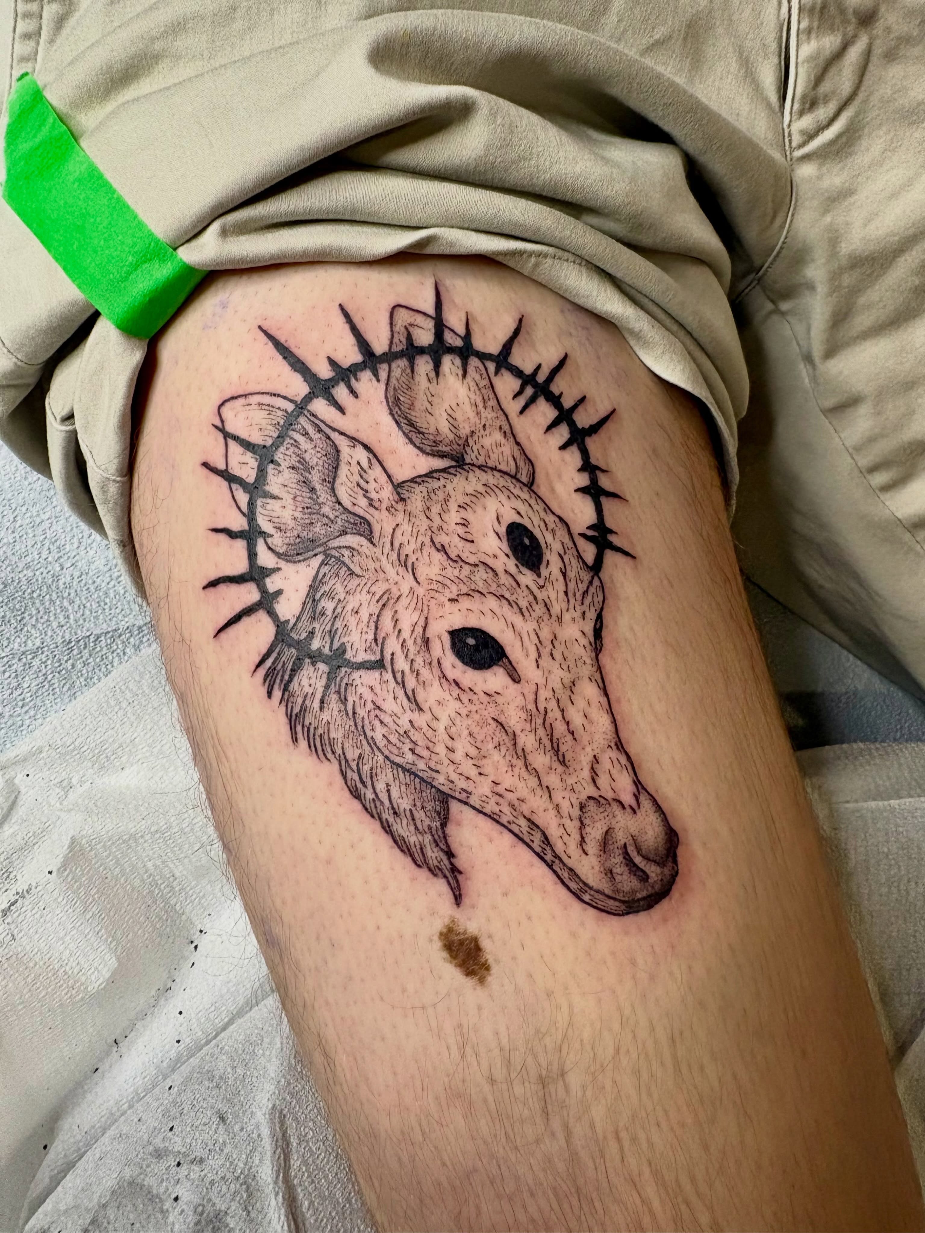 Tattoo by @softcorehorror — black_and_grey