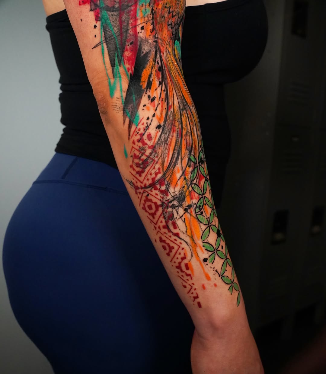 Tattoo by @supremedrone — trash_polka, watercolor