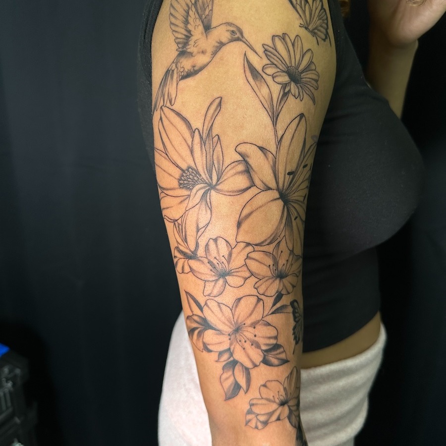 Tattoo by @inkbydonv β fine_line, black_and_grey