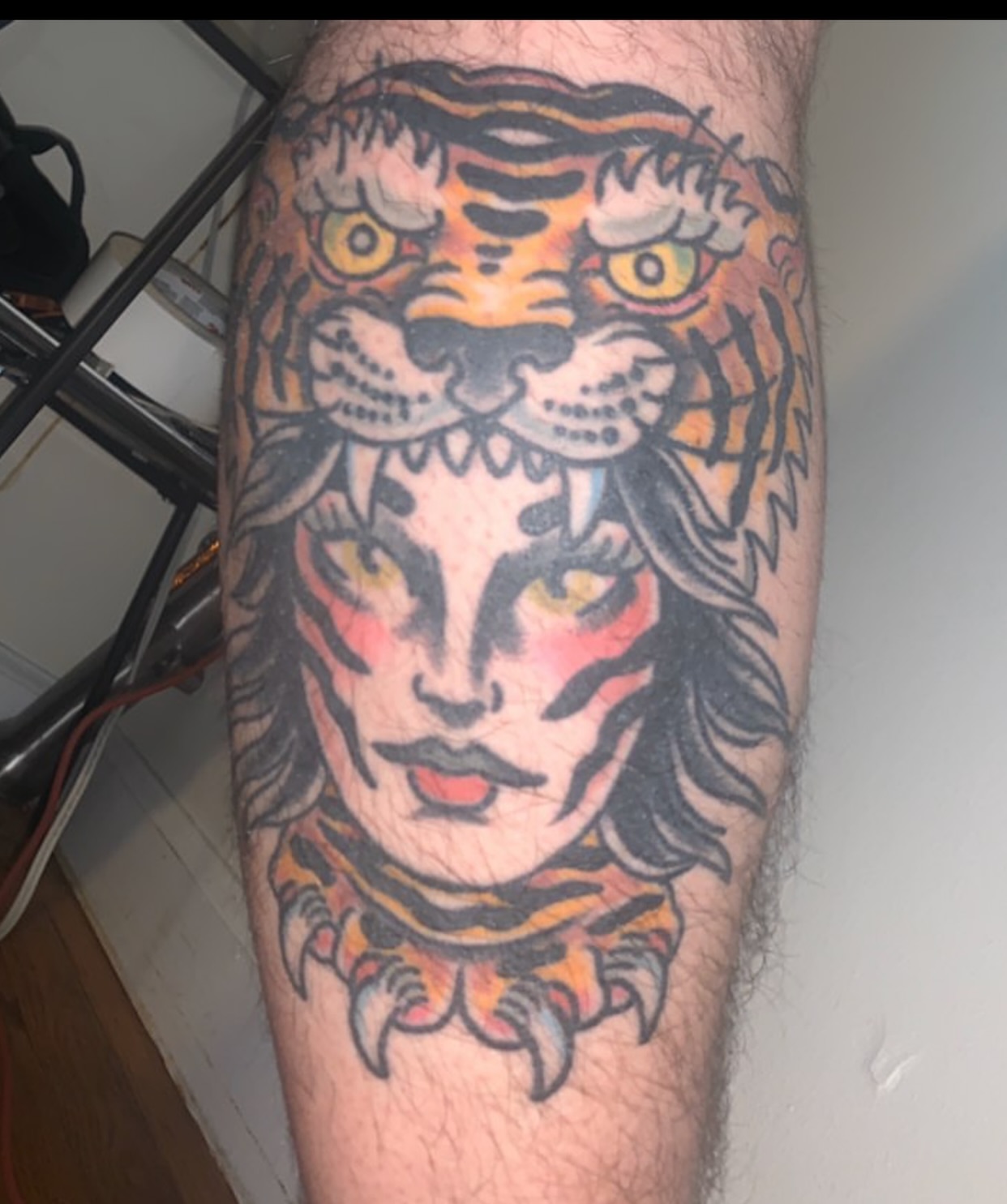 Tattoo by @mrfatdragon — american_traditional, dotwork