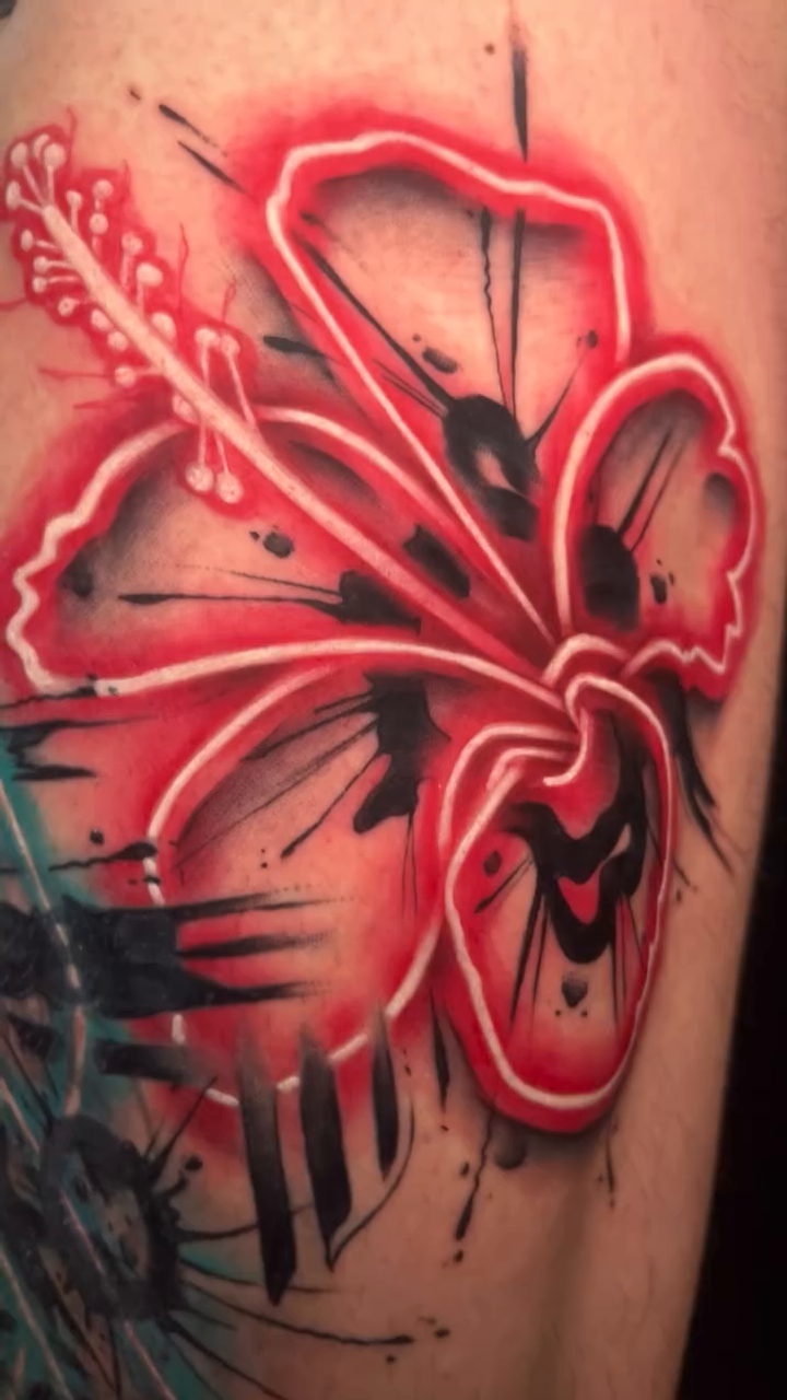 Watercolor tattoo on the forearm by Cuda