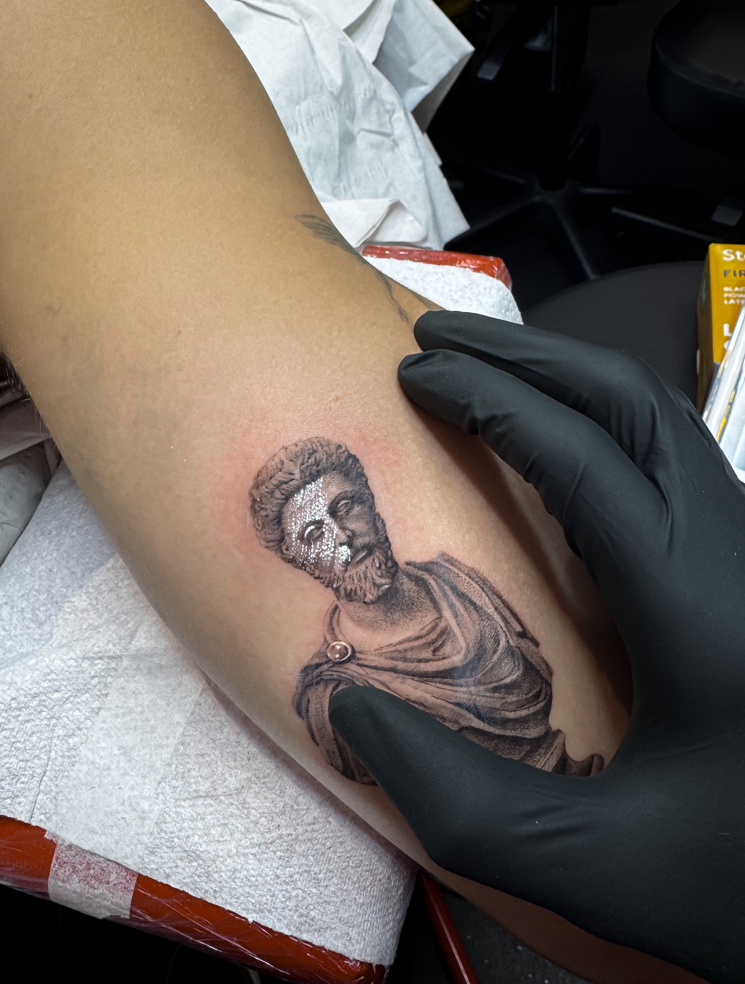 Tattoo by @dannyptattoos — dotwork, realism