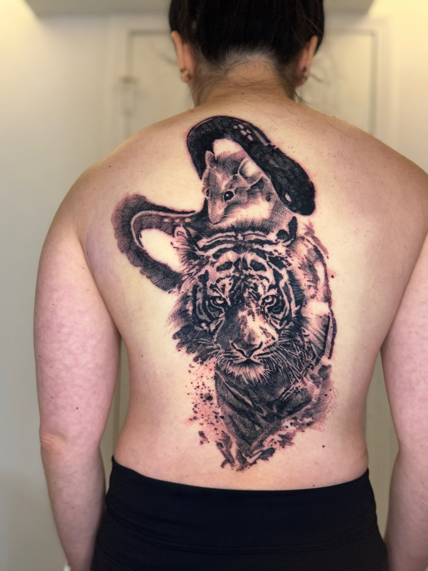 Tattoo by @hunminji — black_and_grey, realism