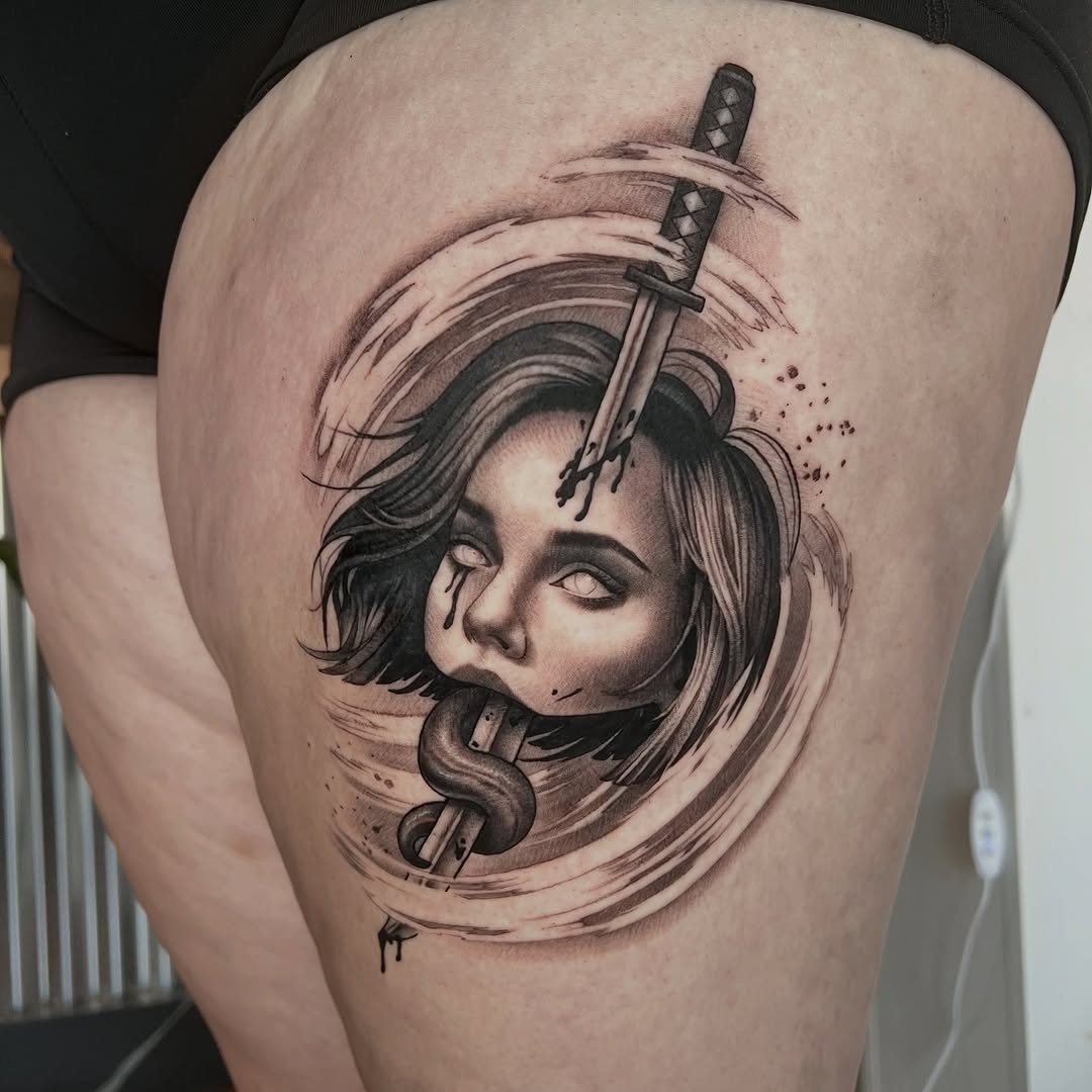 Tattoo by @tattoobilljohenning — realism, black_and_grey