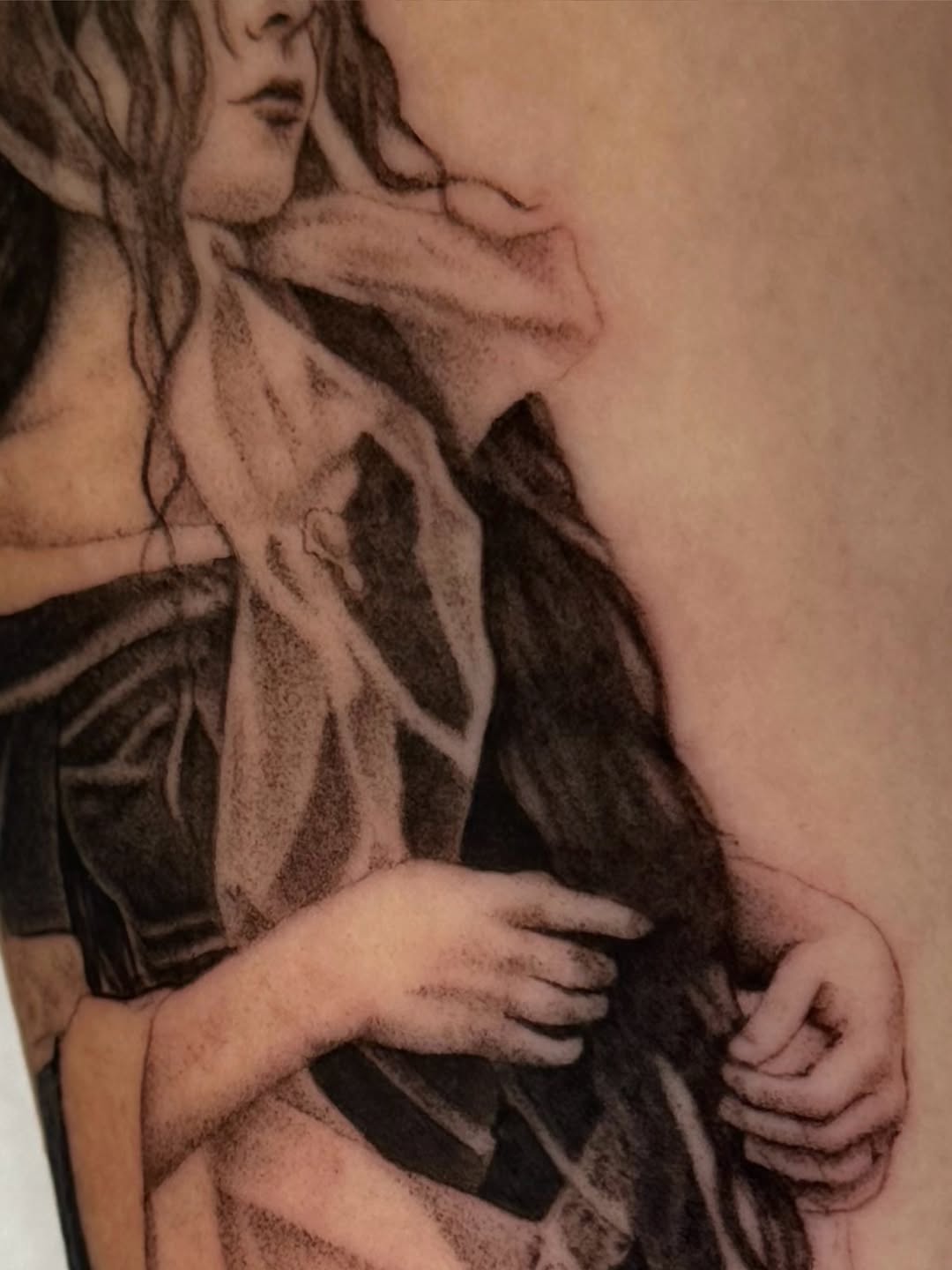 Tattoo by @ilovebluestattoos โ realism, dotwork