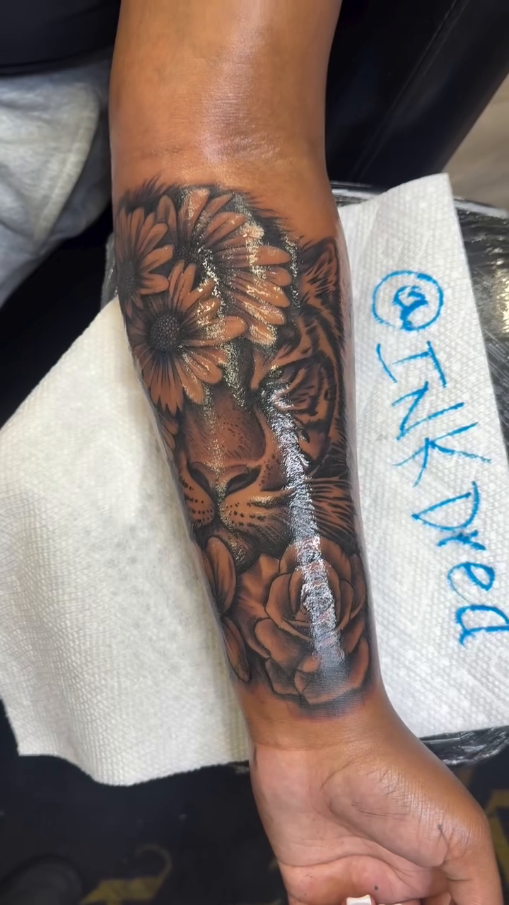 Tattoo by @inkdred β realism, black_and_grey