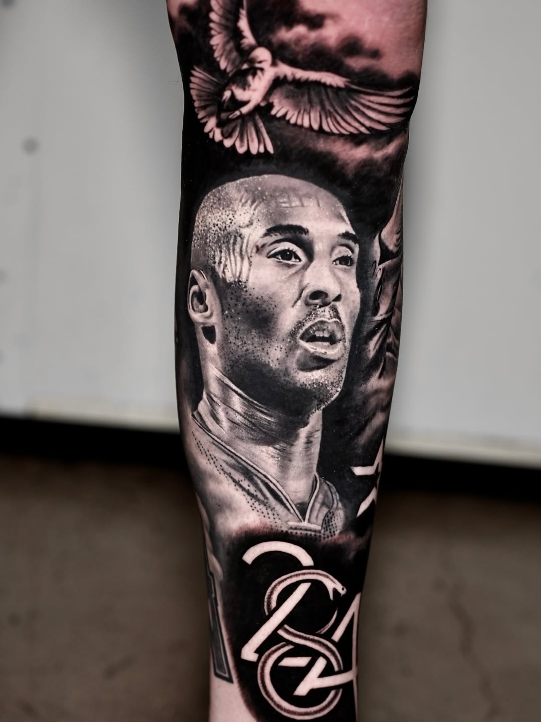 Surrealism tattoo on the forearm by Joshua Phillips, Mansfield, Ohio