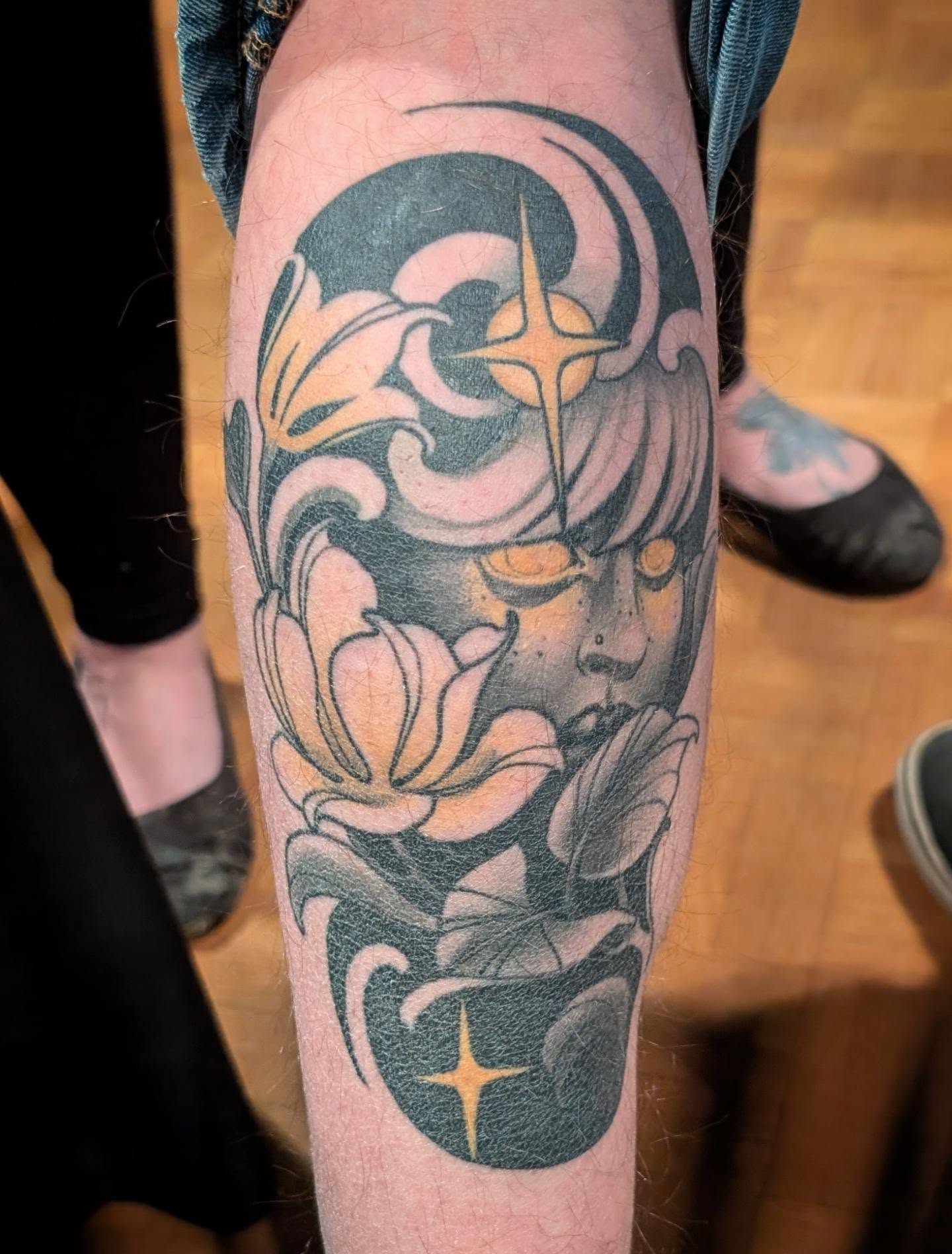 Tattoo by @jainagoldtattoos — american_traditional, black_and_grey
