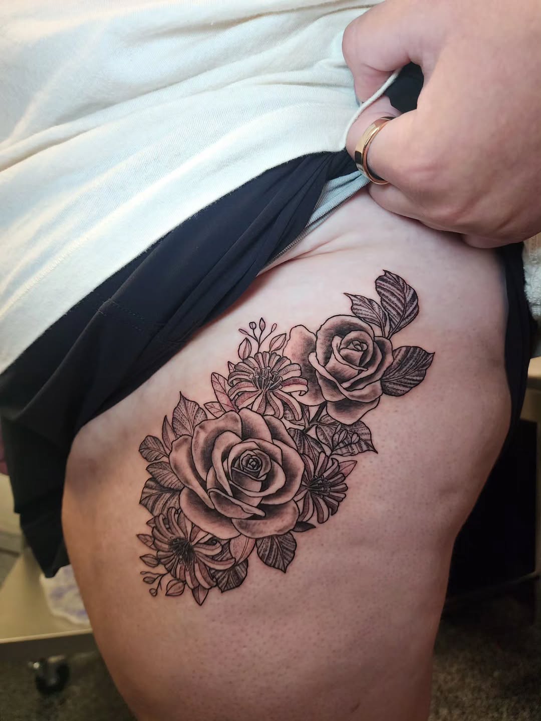 Tattoo by @inkbyxavia — black_and_grey, realism