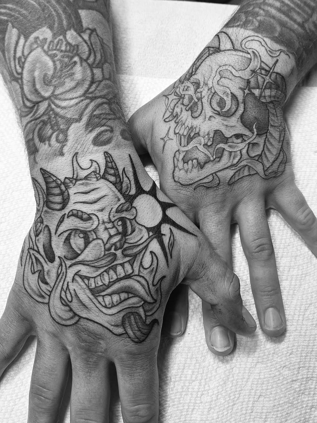 Tattoo by @letdanipokeyou — black_and_grey, neo_traditional