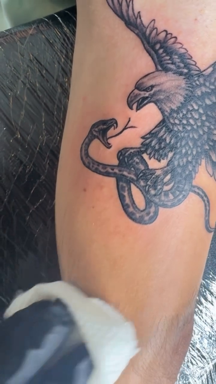 Tattoo by @moninkdit — black_and_grey, realism