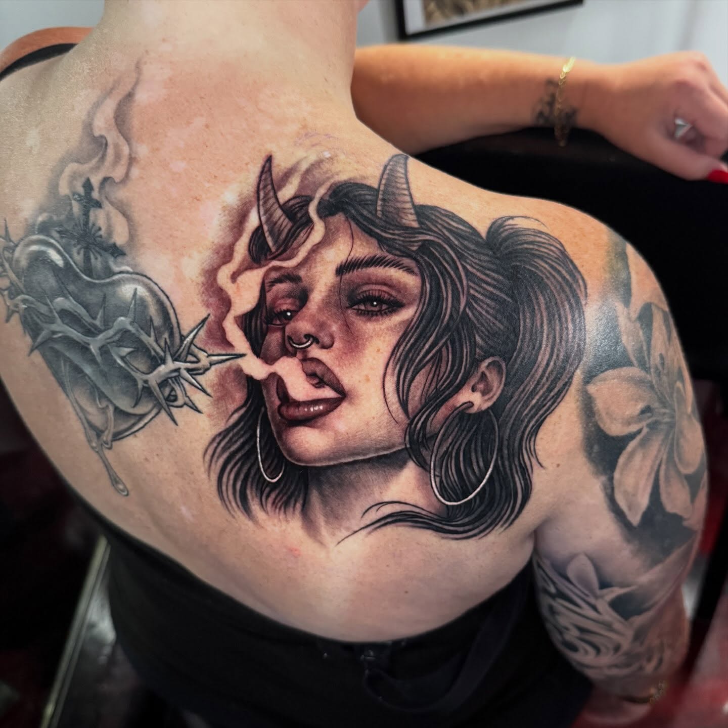 Tattoo by @maxhilltattoos — realism, dark_realism