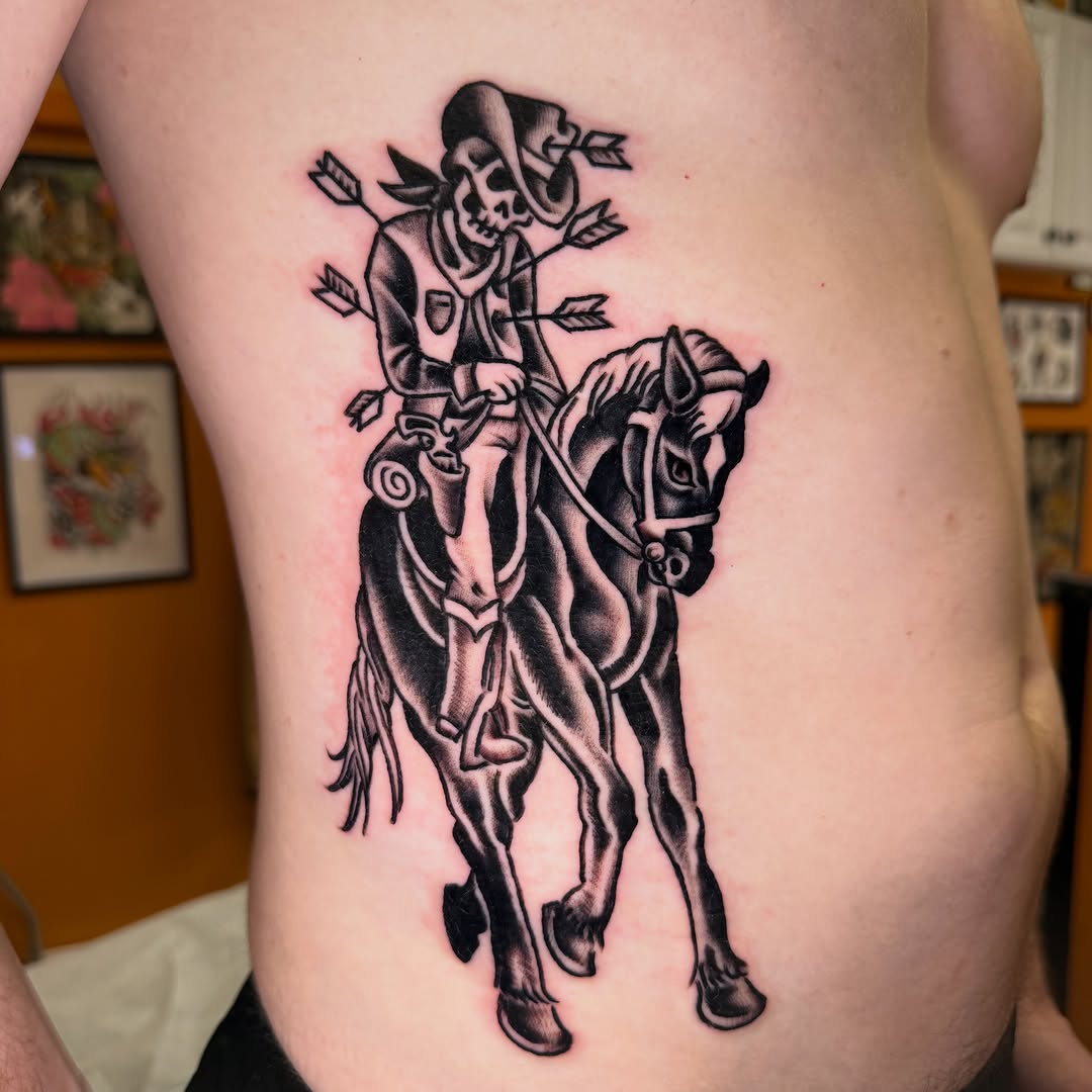Tattoo by @mikedunntattoo — american_traditional, black_and_grey