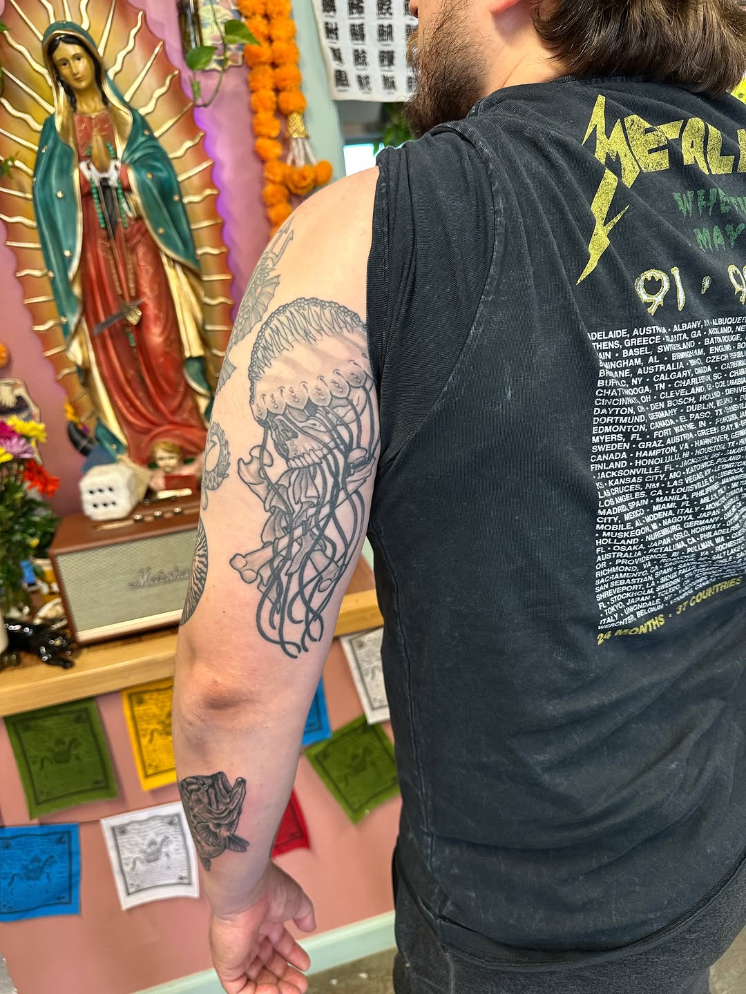 Tattoo by @beaniethemeanietattoo — black_and_grey, fine_line
