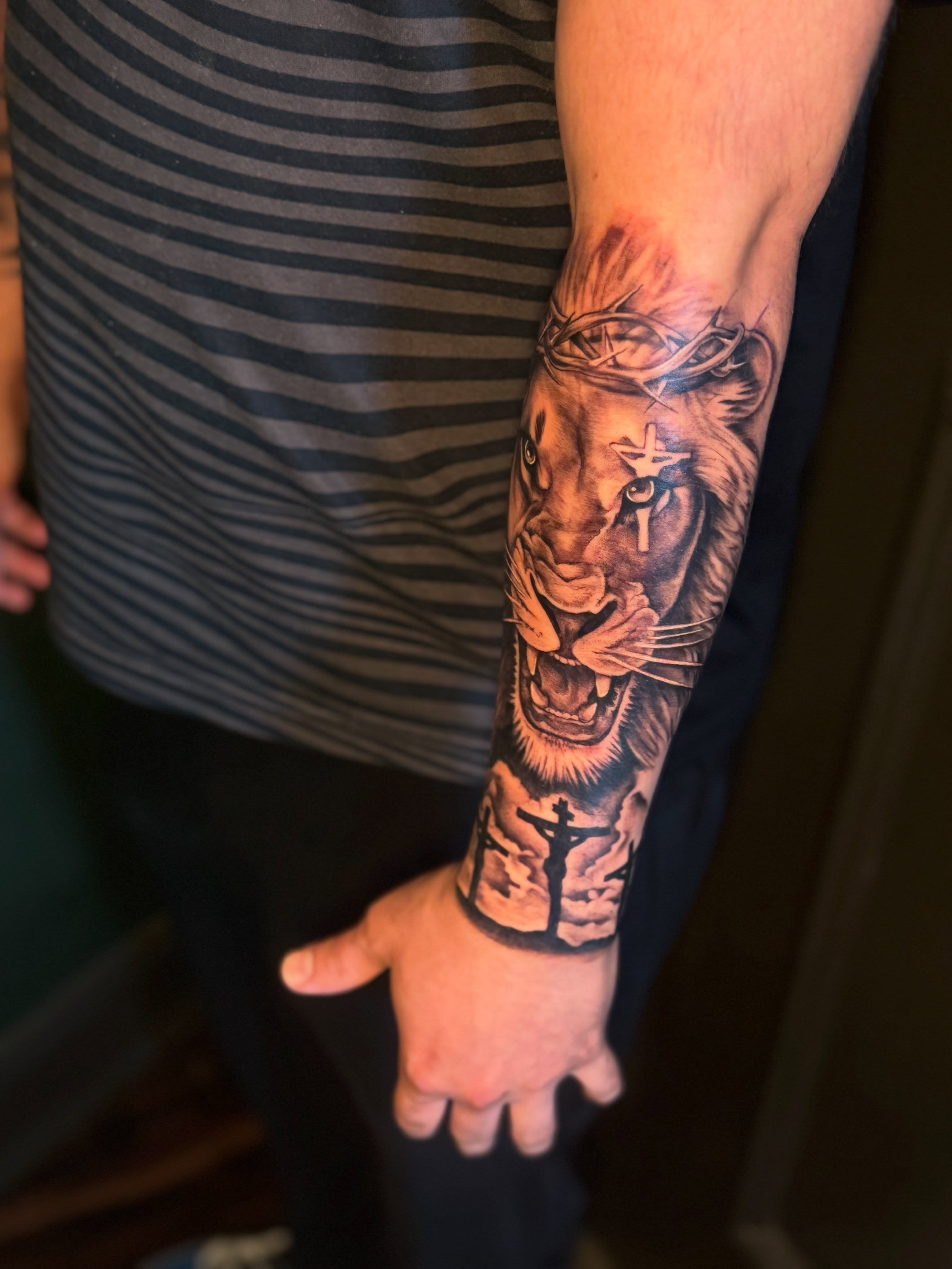 Tattoo by @lilylorraine_tattoos — realism, black_and_grey