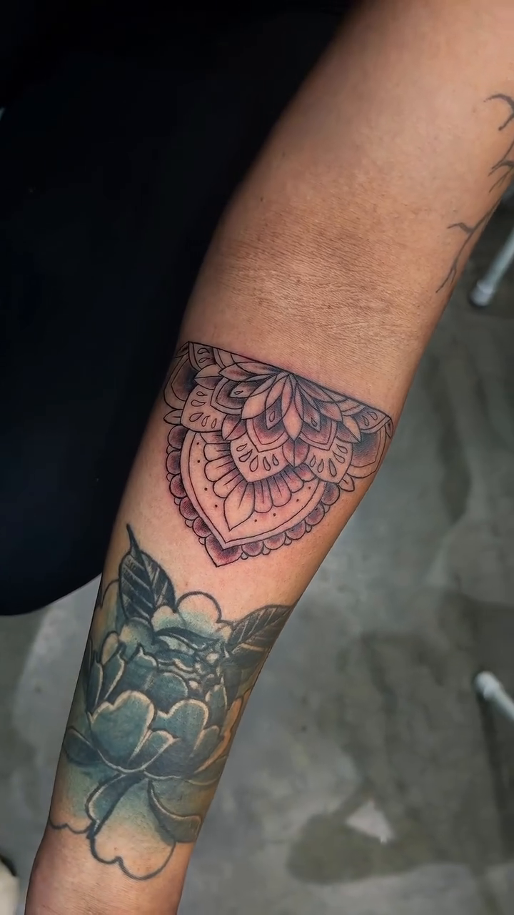 Tattoo by @porshamonie — geometric, black_and_grey