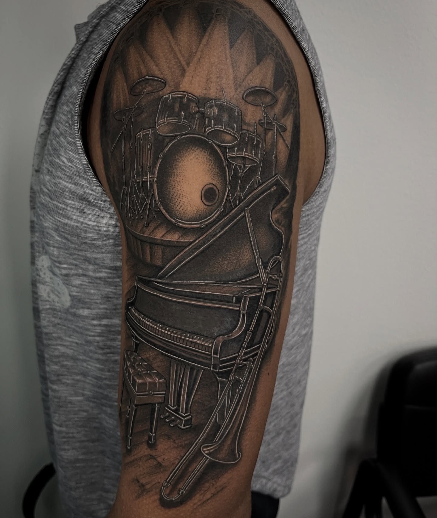 Tattoo by @tattoosbyjordanhunt — realism, black_and_grey