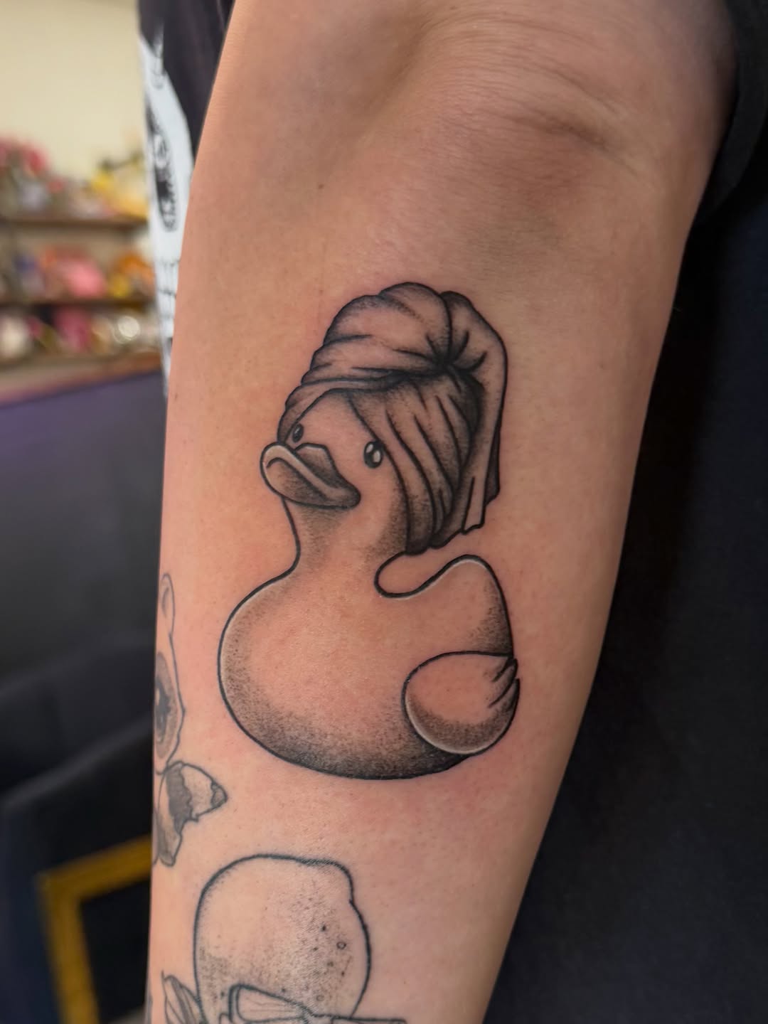 Tattoo by @katemarieink — black_and_grey, realism