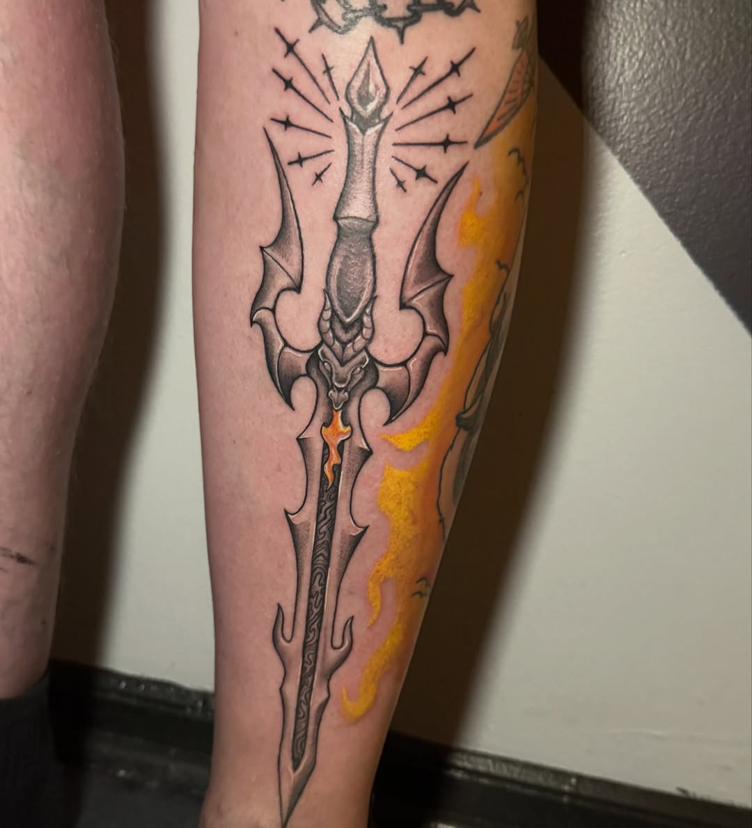 Tattoo by @ladystarktattoos — black_and_grey, realism