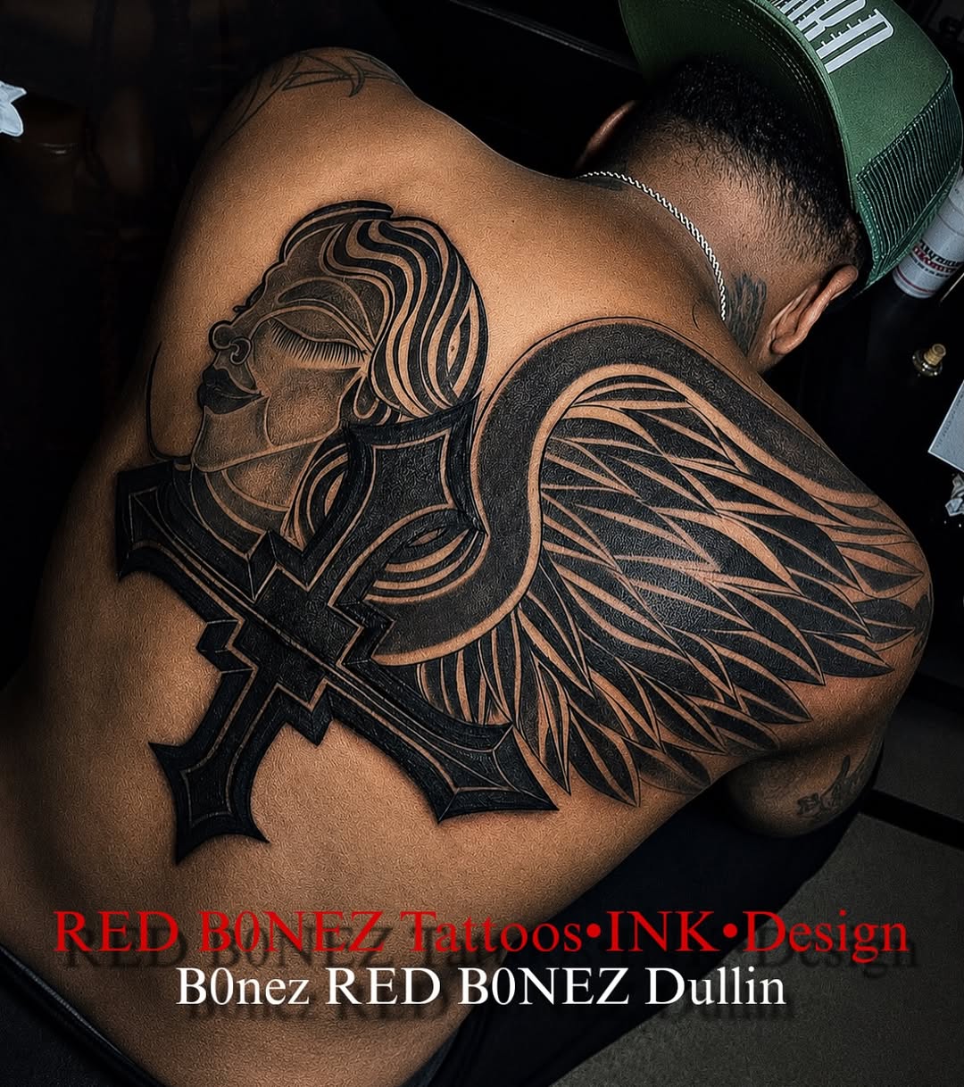 Tattoo by @get_red_b0nez — blackwork