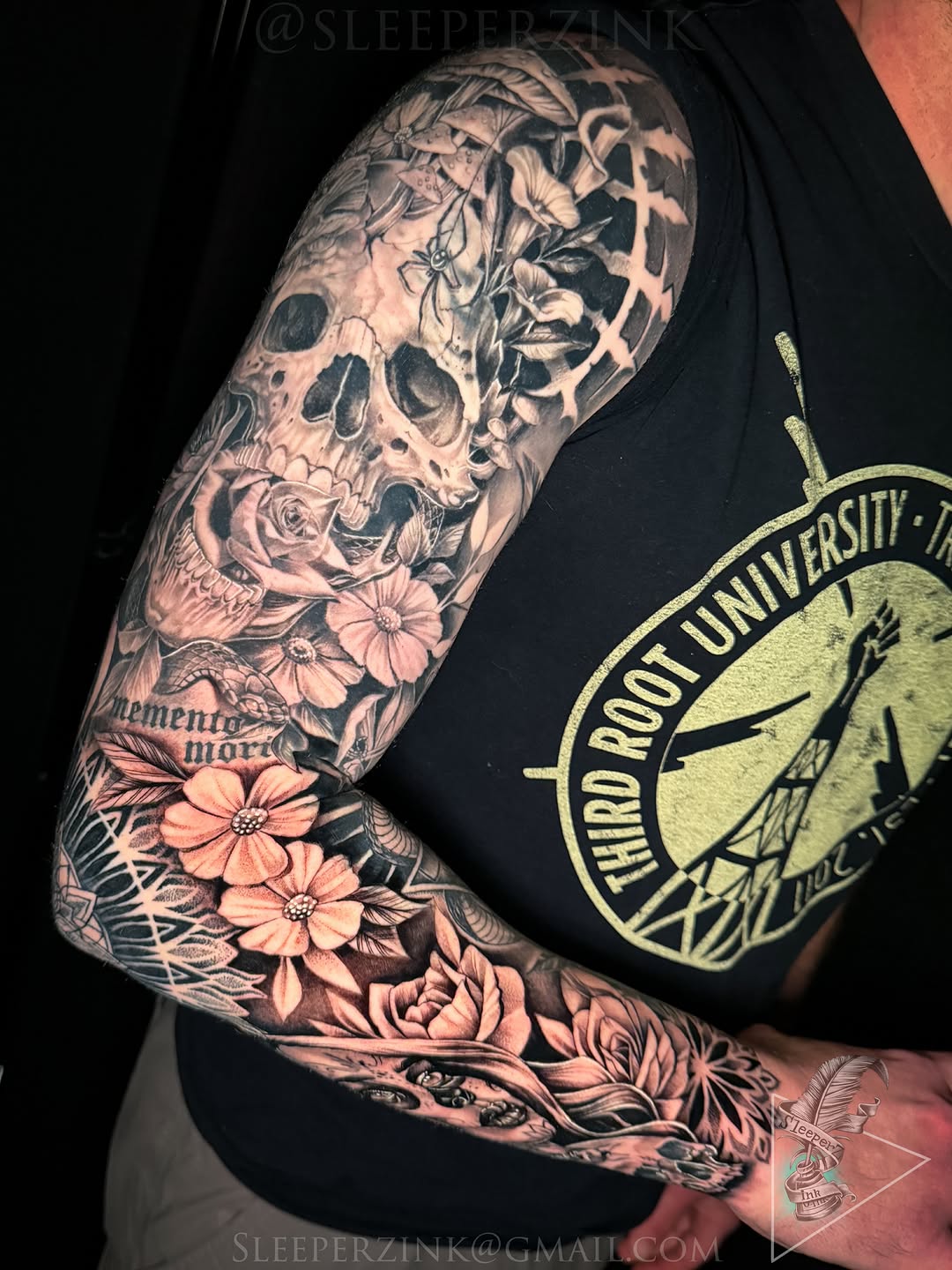 Realism tattoo on the forearm by Travis Sleeper