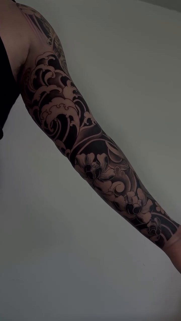 Tattoo by @kris_tattooart β japanese_irezumi, black_and_grey