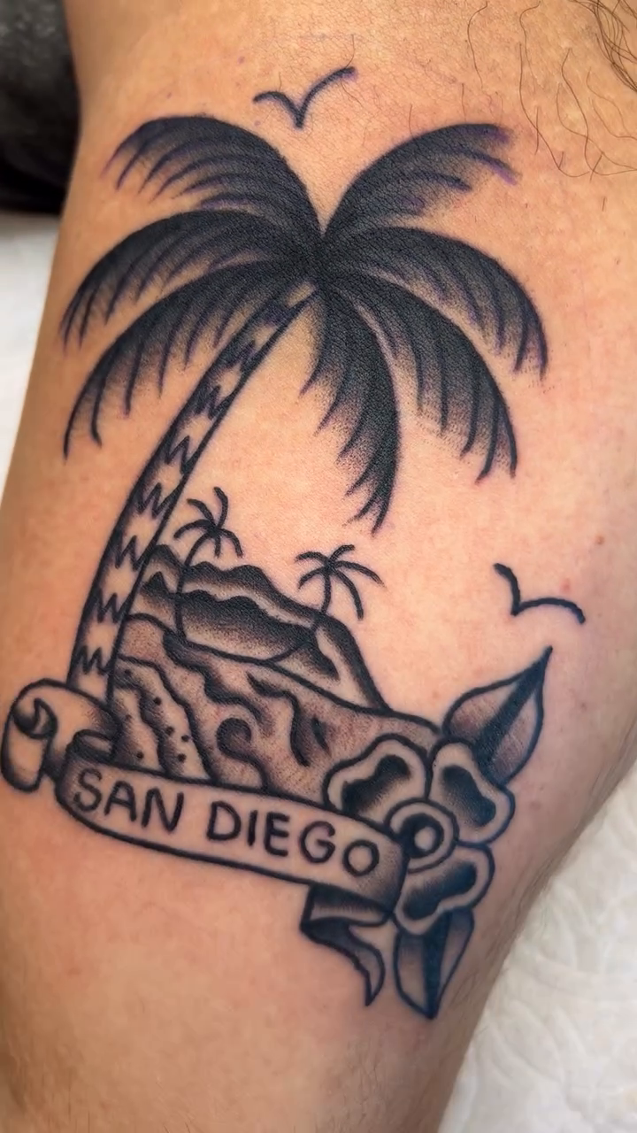 Tattoo by @gnarbunkle — american_traditional, black_and_grey