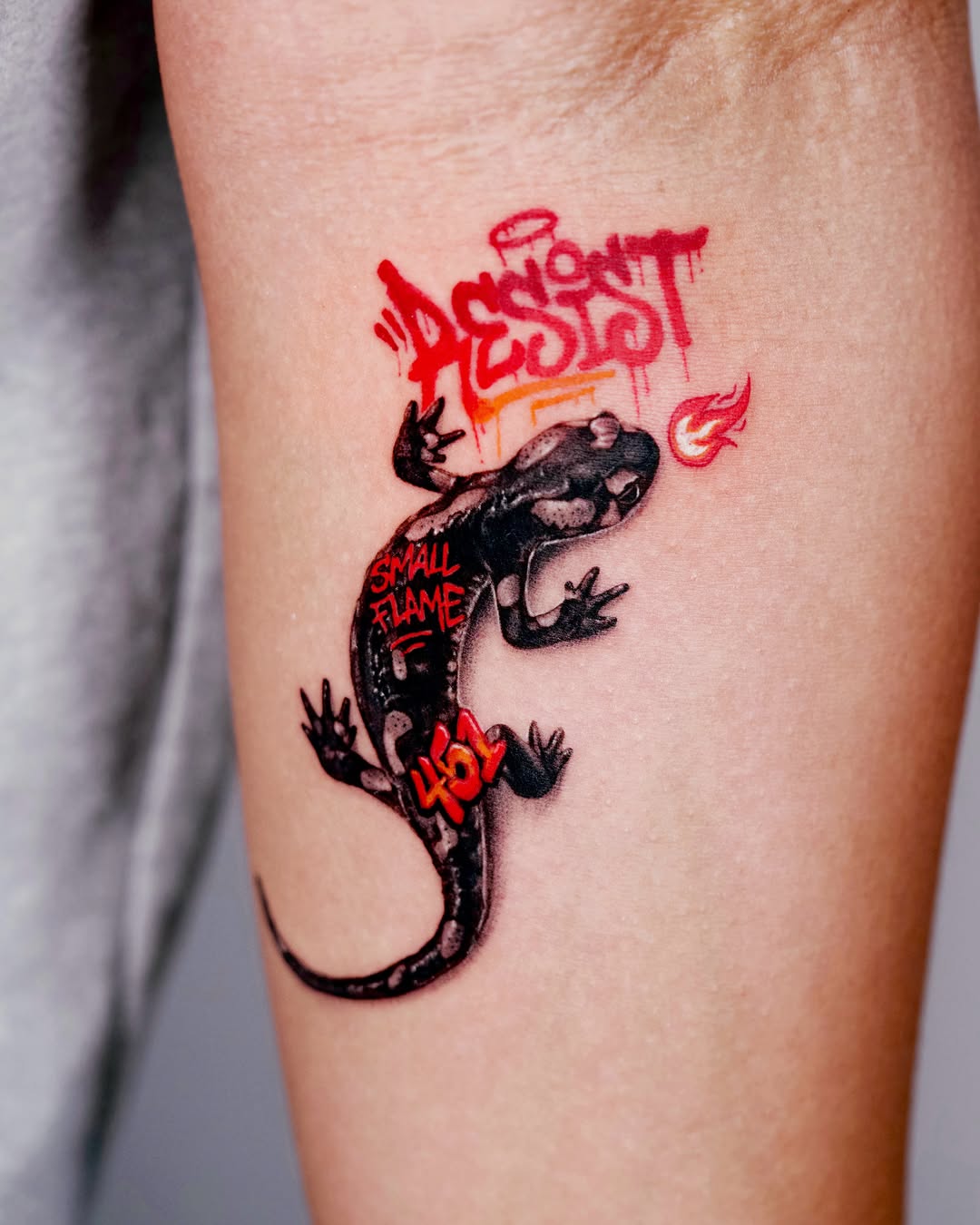 Tattoo by @tattooist_yeye — realism, lettering_script