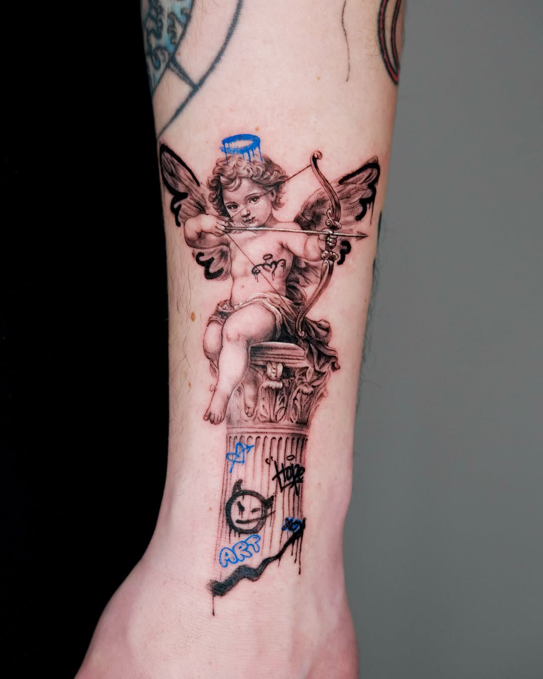 Tattoo by @tattooist_yeye — realism, black_and_grey
